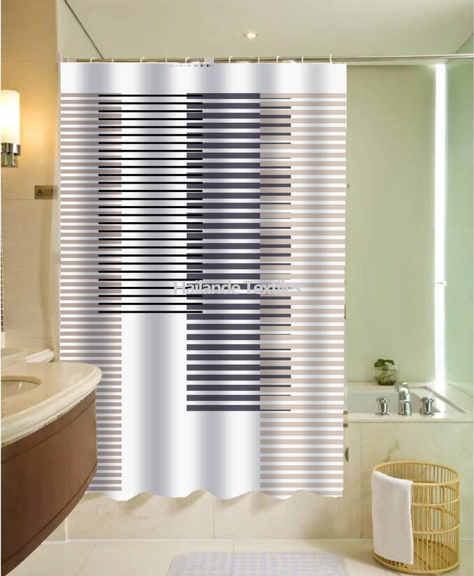 Stripe Printed shower curtain