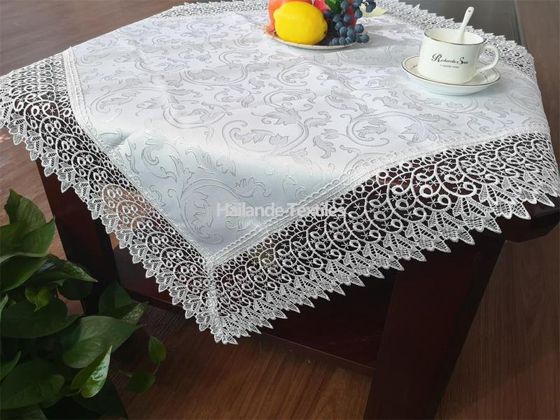 Jacquard Table Cloth with Lace