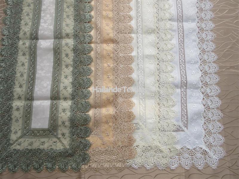 Polyester lace table runner