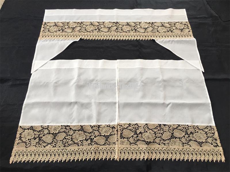 Manufacturer of 3PCS SET Lace Kitchen Curtain