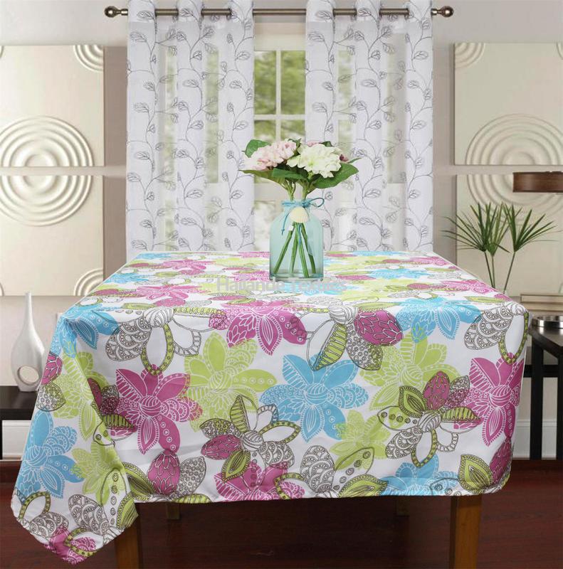 Flower Printed table cloth with waterproof