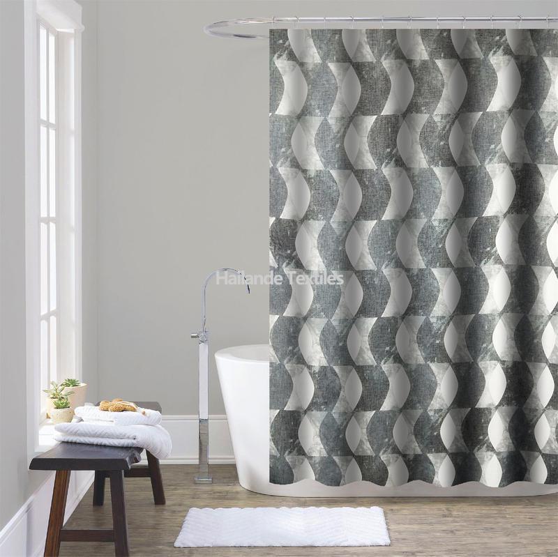 Polyester Waterproof Printed shower curtain